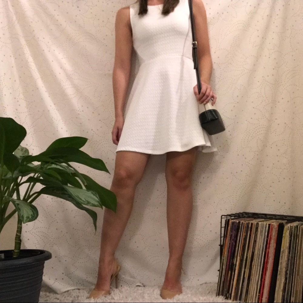 h&m white A-line dress
